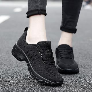 SKYE รองเท้าผ้าใบ สีดำ สำหรับผู้หญิง รองเท้า เกาหลี  แฟชั่น ขนาด: 35-42