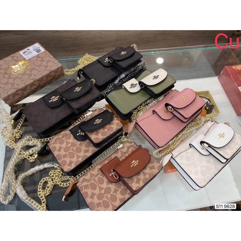 coach-กระเป๋าสะพายข้างcoach-ไซค์8-mirror-box