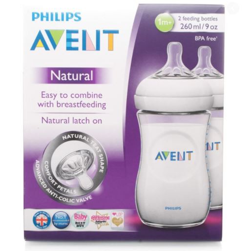 ขวดนม-philips-avent-natural-ขนาด-9-ออนซ์-260-มล-สีใส