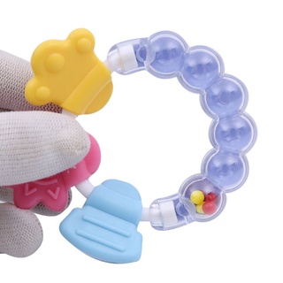 Handle and silicone teether jingle ที่จับ และยางกัดซิลิโคน มีเสียงกรุ๊งกริ๊ง