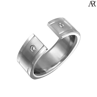 ANGELINO RUFOLO Ring ดีไซน์ Couple Hook แหวนผู้ชาย Stainless Steel 316L(สแตนเลสสตีล)คุณภาพเยี่ยม สีเงิน