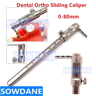 1pc Dental Orthodontic Sliding Caliper Dental Implant Measuring Gauge Ruler Caliper Rule 0-80mm Measuring Instrument Too