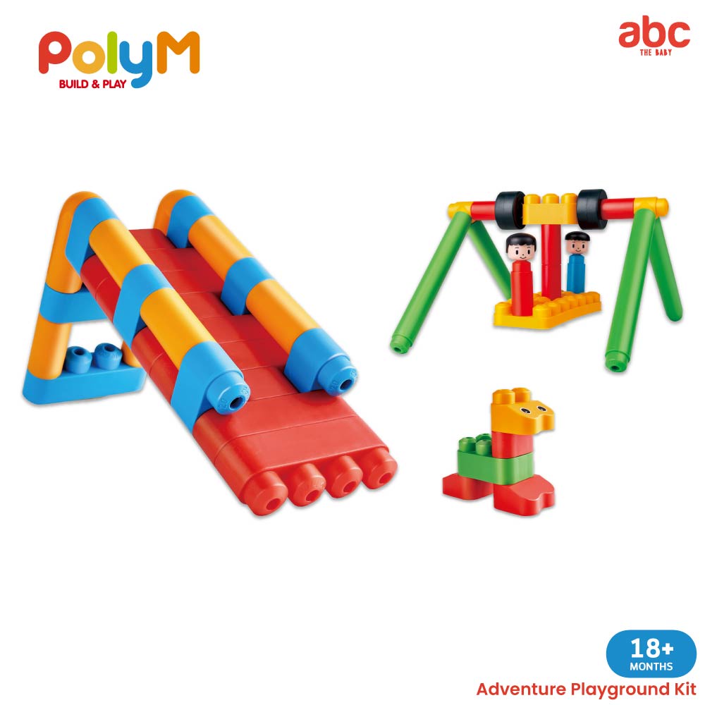 poly-m-ของเล่นตัวต่อ-ชุดสวนสนุก-adventure-playground-kit-110-pcs-สำหรับเด็ก-18-เดือนขึ้นไป