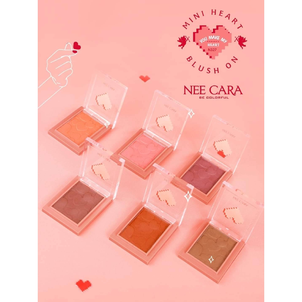 ภาพสินค้า️Nee Cara Mini Heart Blush on N327 : neecara บลัชออน มินิ ฮาร์ท x 1 ชิ้น       dayse จากร้าน dayse บน Shopee ภาพที่ 1