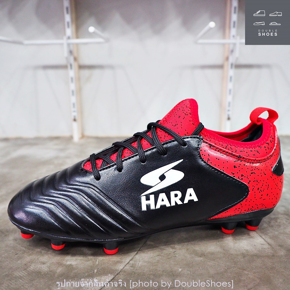 รองเท้าฟุตบอล-รองเท้าสตั๊ดหุ้มข้อ-hara-รุ่น-f01-สีดำแดง-ไซส์-40-45