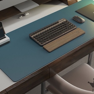 Leather Mouse Pad Oversize Laptop Keyboard Pad Office Thick Waterproof Writing Desk Pad Simple Custom