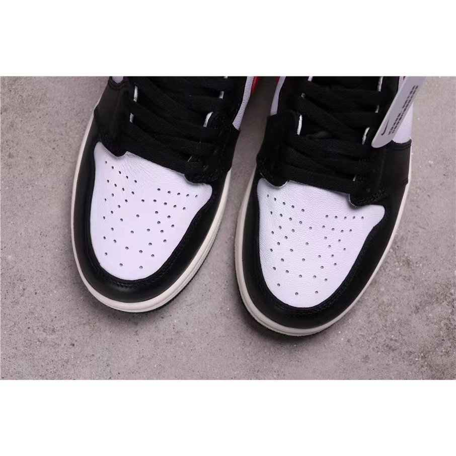 nike-air-jordan-1-low-aj1-black-white-red-basketball-shoes-รองเท้าบาสเกตบอล