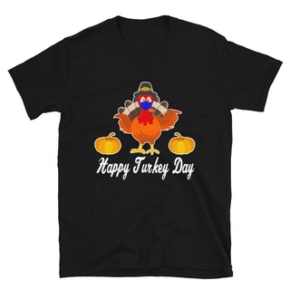 คอลูกเรือเสื้อยืดคอกลมขายดี เสื้อยืดแขนสั้น พิมพ์ลาย Happy Turkey Day PDpldj40JBcckf65ผ้าฝ้ายแท้