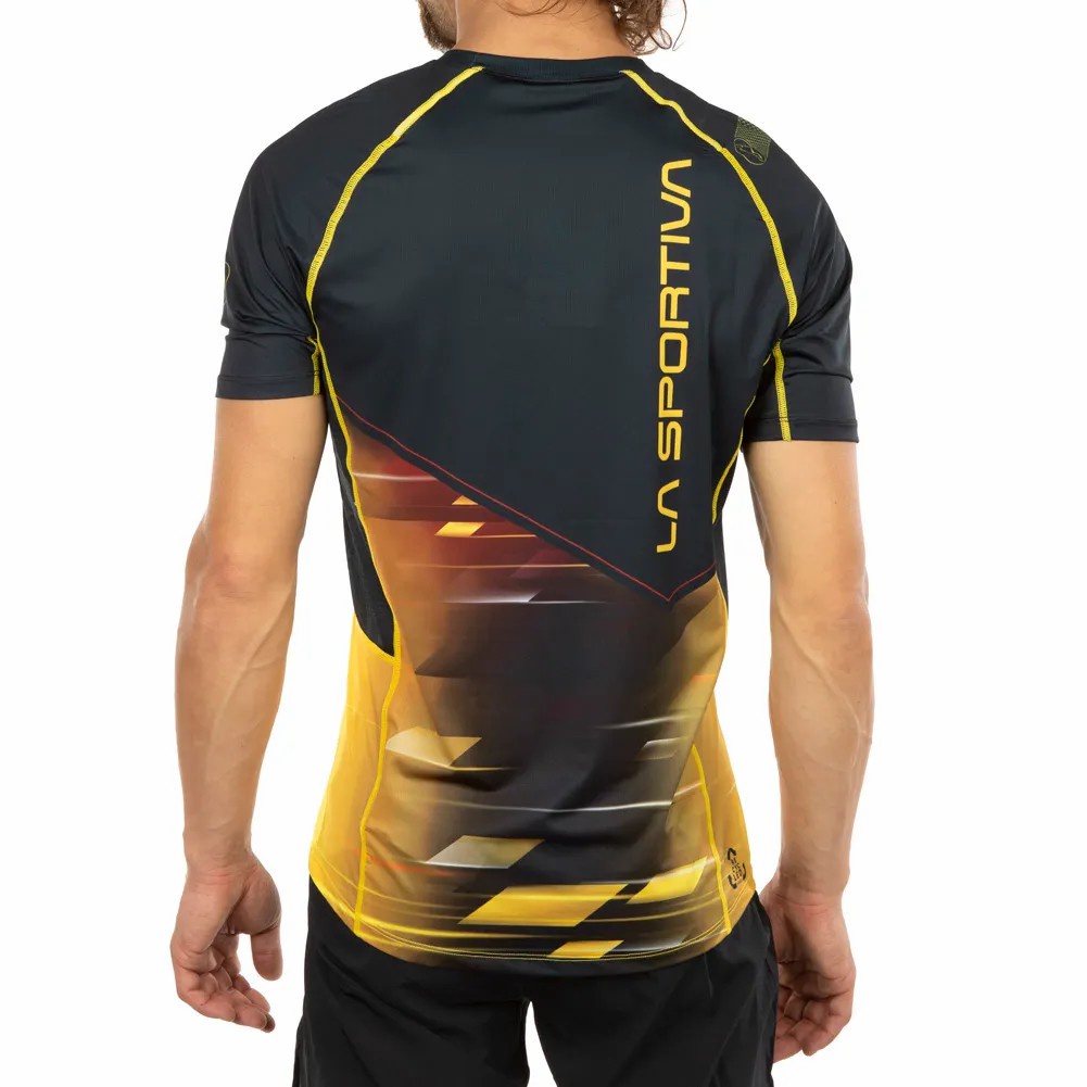 la-sportiva-wave-t-shirt-m-black-yellow-เสื้อวิ่งแขนสั้น-ผู้ชาย