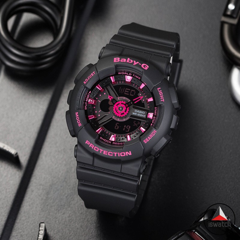 ขายดี-casio-baby-g-ba-111-1a-นาฬิกาข้อมืออิเล็กทรอนิกส์-กันน้ํา-สไตล์สปอร์ต-สําหรับผู้หญิง