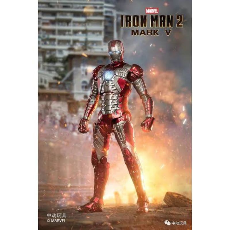 โมเดล-ironman-mark-v-งานแท้ลิขสิทธิ์-zd-toys-สูงประมาณ-19-cm-ขยับและเปลี่ยนมือ-action-ต่างๆได้-สีเมทัลลิค-สวยสุดยอด