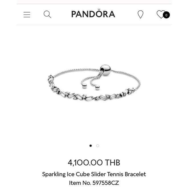 ภาพหน้าปกสินค้าPandora ice cube slider tennis bracelet แท้100% (ราคาในช้อปตอนนี้ปรับเป็น 5000 กว่าบาทแล้วค่ะ) จากร้าน pandoradd บน Shopee