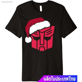 ผู้ชายและผู้หญิง Transformers Christmas Autobots Santa Hat Logo Premium T-Shirt new