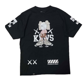 ▽เสื้อยืด Off-White kaws Street KAWS เสื้อยืด Off-White เสื้อยืดแขนสั้นถนนฤดูร้อน