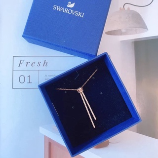 สร้อยคอ สร้อยคอswarovski Swarovski Lifelong Y Pendant White, Rose-gold tone plated