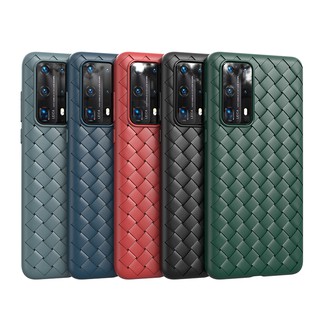 Huawei P30 P40 Pro Case Shockproof Weave Pattern Soft Silicone Huawei Mate 20 30 Pro Case Honor V30 Pro Case Fashion