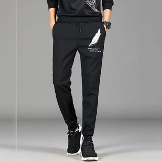 สินค้า CODกางเกงขายาว ลำลอง กางเกงกีฬา ผู้ชาย (สีดำ) รุ่น KH7