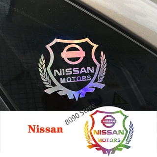 สติกเกอร์ตราสัญลักษณ์เลเซอร์ หลากสี สําหรับตกแต่งหน้าต่างรถยนต์ Nissan Nissmo Sylphy Altima Sentra