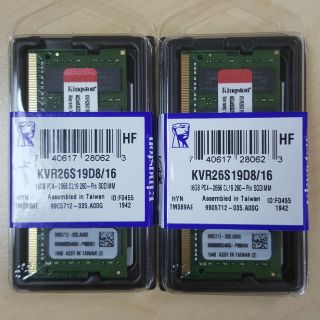 Kingston RAM KVR For Notebook Bus 2666 NB DDR4 16GB ( KVR26S19D8/16 ) **ของใหม่**