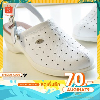 ภาพหน้าปกสินค้า[ลด70.-ใช้โค้ด AUGIHAT9] รองเท้า สีขาว​ รองเท้าพยาบาล เปิดส้นf5927 ซึ่งคุณอาจชอบสินค้านี้