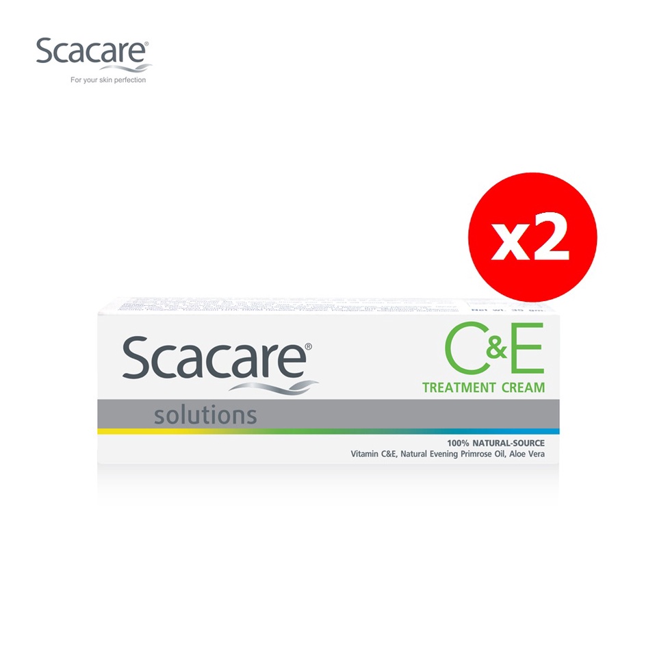 สกาแคร์-c-amp-e-โซลูชั่น-ซีแอนด์อี-ทรีทเม้นท์-ครีม-ขนาด-35-กรัม-2-กล่อง-ลดเลือนริ้วรอยแผลเป็น-จุดด่างดำ