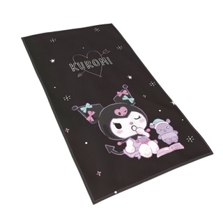 ผ้าขนหนูไฟเบอร์ พิมพ์ลาย Sanrio Kuromi ขนาด 27.5*15.7 นิ้ว แฟชั่นสําหรับผู้ชาย และผู้หญิง