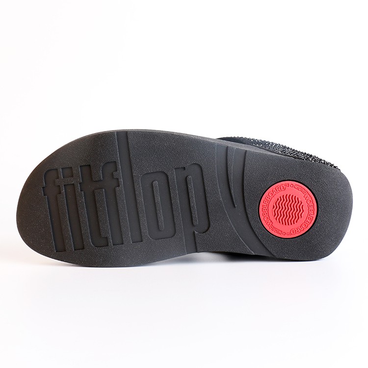 fitflop-รองเท้าลําลองสตรีสีดําชิมเมอร์คริสตัล