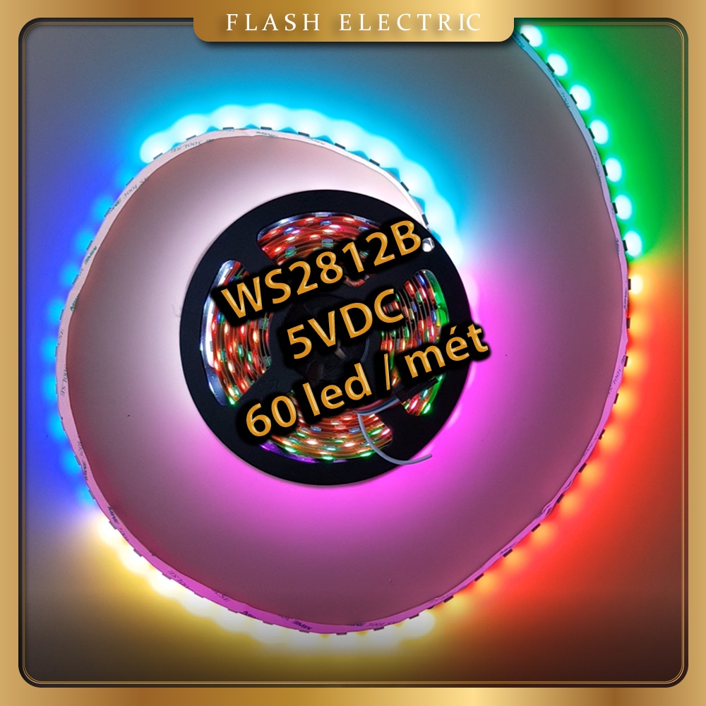 Full color Led Sticker WS2812B - RGB Digital 5050 Led 60led/meter (ขาย ...
