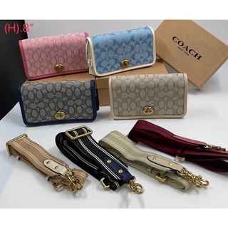 MS  COACH /H 8” กระเป๋าแบรนด์เนม กระเป๋าปั้มแบรนด์👛