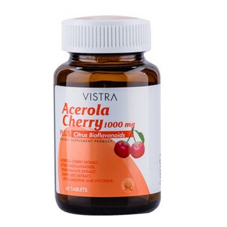 Vistra Acerola Cherry 1000 mg  วิสทร้า อะเซโรลาเชอร์รี่ 1000 มก