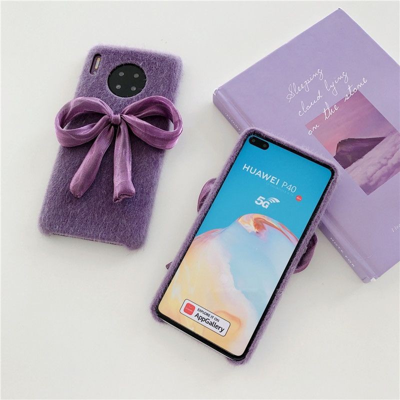 เคสhuawei-nova7-และรุ่นอื่น-ๆ-อีกเพียบ-ขนนุ่ม-ติดโบว์-สุดน่ารัก-สินค้าจากจีน-เพจ-caseiallphone