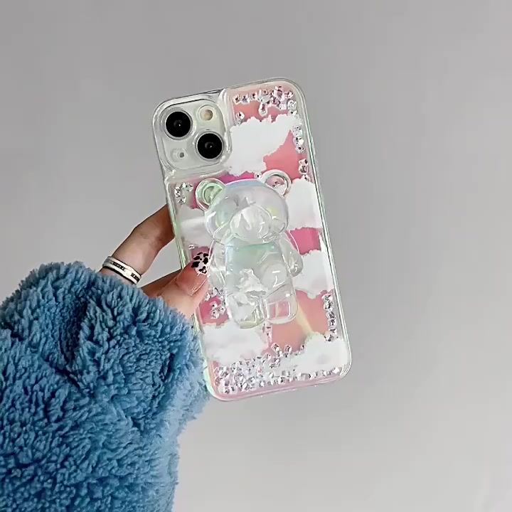 เคสโทรศัพท์มือถือ-แบบทรายดูด-ลายก้อนเมฆ-และหมี-สําหรับ-huawei-p50-pro-p40-pro-p30-pro