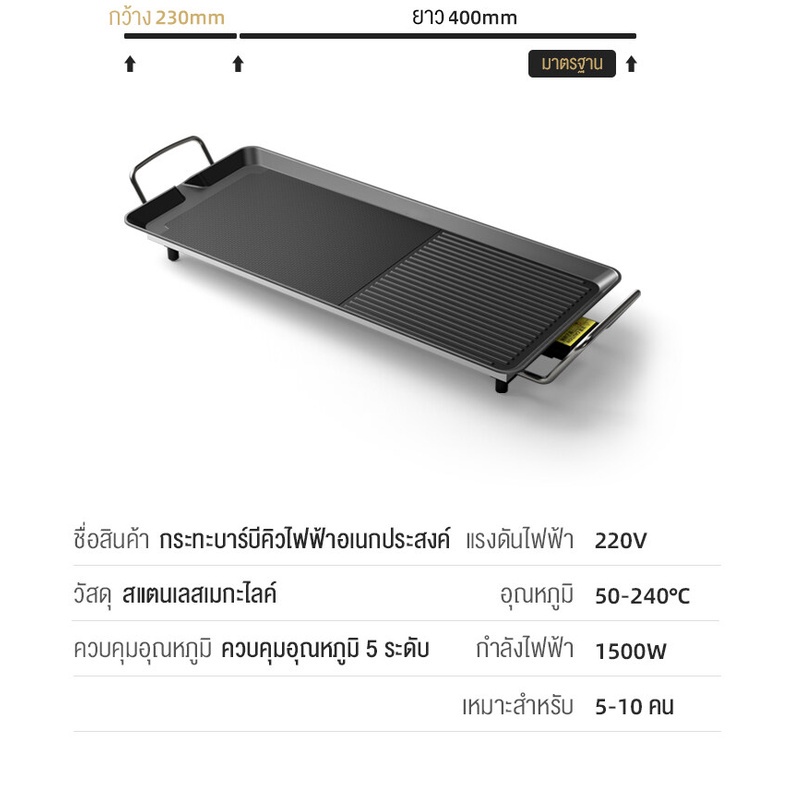 ภาพสินค้าSimmi YouPin 3- เตาย่างไฟฟ้า ใช้ในครัวเรือน ไร้ควัน สไตล์เกาหลี เตาย่างขนาดเล็ก เตาย่างอเนกประสงค์ จากร้าน simmiofficialstore บน Shopee ภาพที่ 7