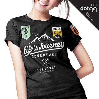 dotdotdot เสื้อยืดผู้หญิง รุ่น Concept Design ลายJourney (Black)