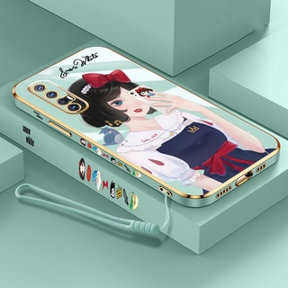 เคสโทรศัพท์ชุบแบบบางพิเศษลายการ์ตูนสําหรับ Oppo A53 A31 A5 A9 2020 A15S A92 A54 A5S A12 A15 A52