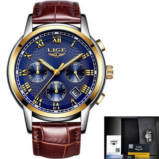 men s watches Fashion Brand LIGE Multifunction Chronograph Quartz Watch Military Sport watch men Male Clock