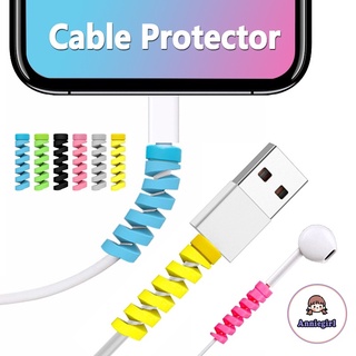 4 Pcs USB สายชาร์จ Winder ข้อมูลสายหูฟังอุปกรณ์เสริมสายซิลิโคน Tpu Data Cable Protection