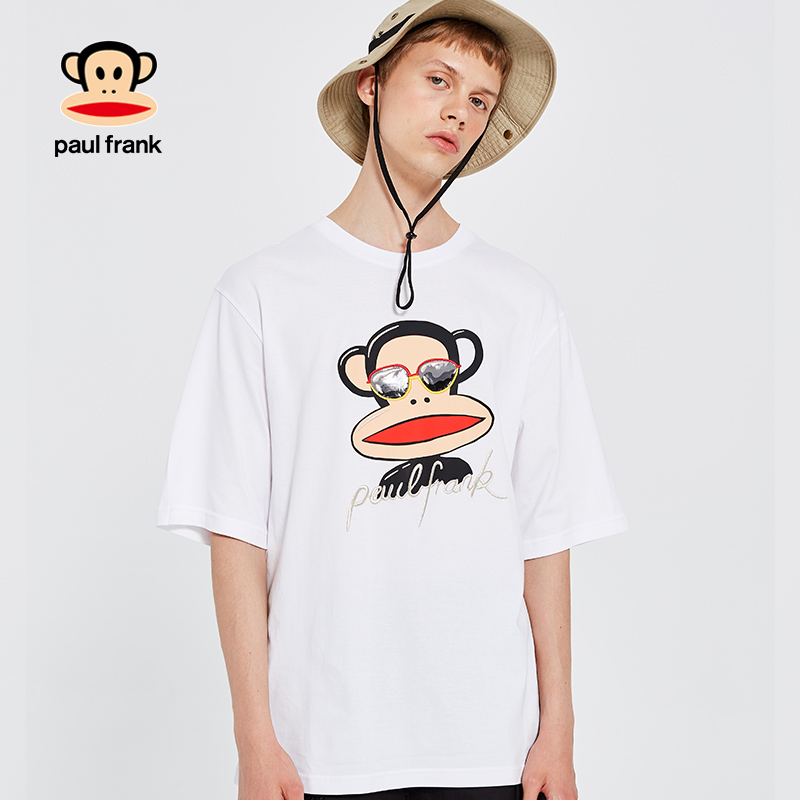 paul-frank-big-mouth-monkey-เสื้อยืดลําลองสไตล์เกาหลีสําหรับผู้ชาย