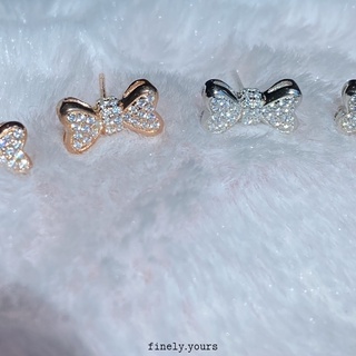 finely.yours 925 Stering Silver Jewelry| ต่างหูเงินแท้ 92.5% รูปโบน้อง Minnie // Minnie Bow Earrings