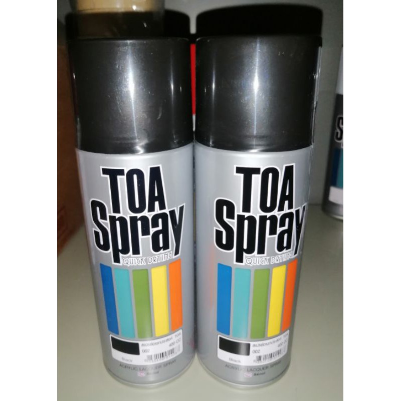 TOA สีสเปรย์อเนกประสงค์ มีหลายสี (ดูสีที่ตัวเลือก) ทีโอเอ สีขาว สีดำเงา ...