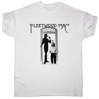เสื้อยืดผ้าฝ้ายCOTTON เสื้อยืด พิมพ์ลายอัลบั้ม Fleetwood Mac 1975 สีขาวS-5XL