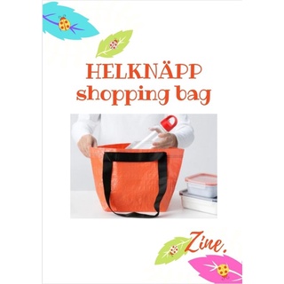 กระเป๋าหิ้วสีส้ม สีสดใส รุ่น "HELKNÄPP" (เฮลค์แนปป์)จาก IKEA