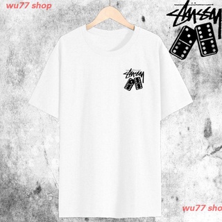 wu77 shop [Shop Malaysia] [READY STOCK]T-shirt Stussy Domino / Regular Size / 4 Colour Available เสื้อยืด ดพิมพ์ลาย เสื้