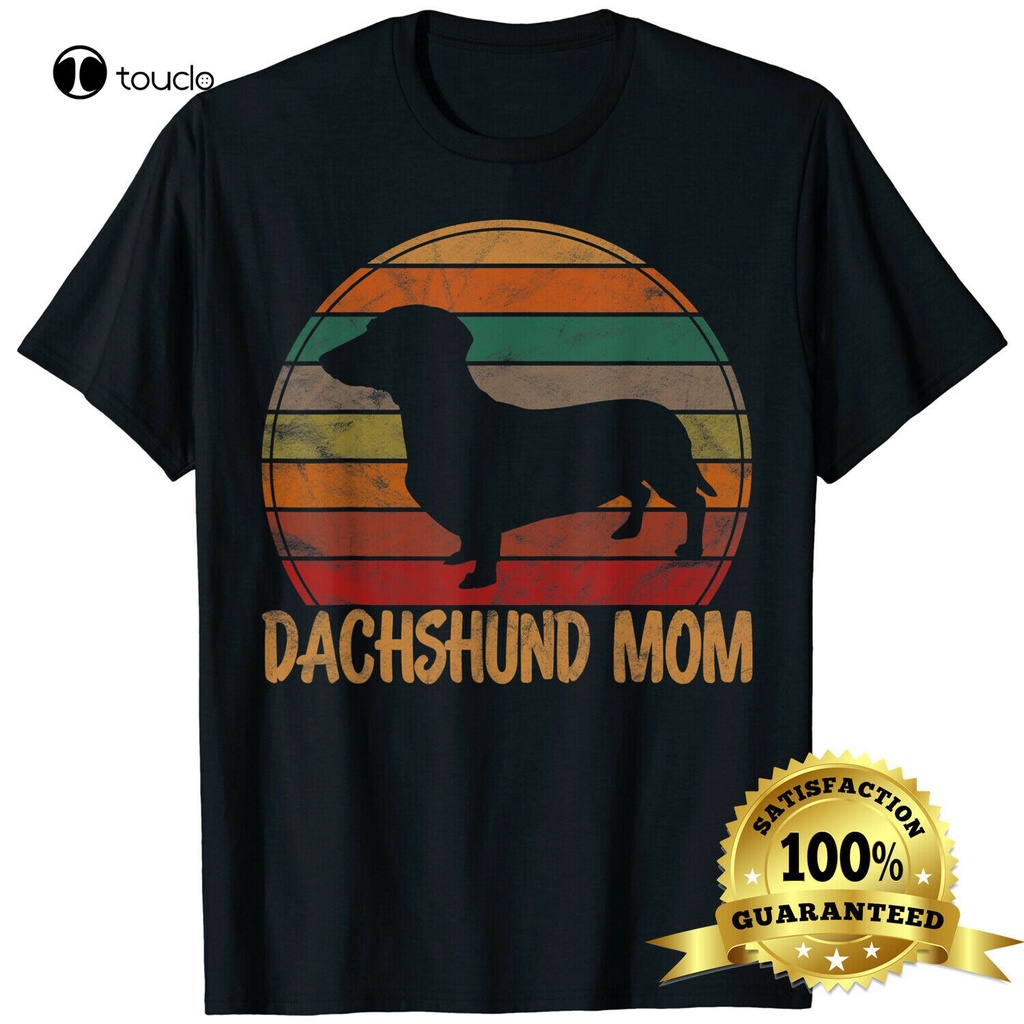 เสื้อยืด-พิมพ์ลาย-dachshund-mom-doxie-dog-owner-mother-pet-mama-uni-สไตล์เรโทร-ของขวัญวันเกิด-สําหรับแม่-และลูกสาวสามารถ