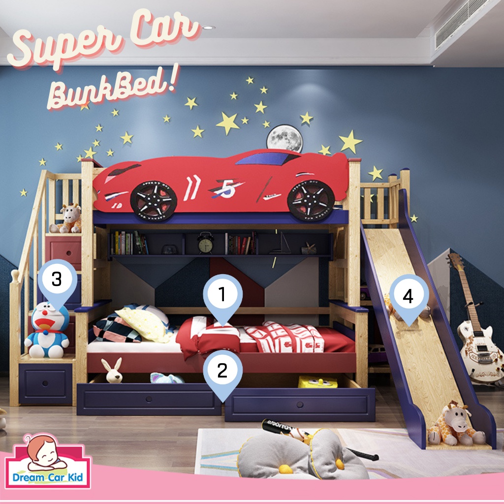 เตียง-2-ชั้น-super-car-bunk-bed-5-ฟุต-สีไม้-น้ำเงิน