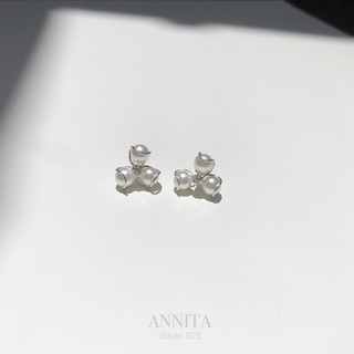 annita.silver- pear earring silver925//ต่างหูไข่มุก ต่างหูเงินแท้925 เครื่องประดับเงินแท้