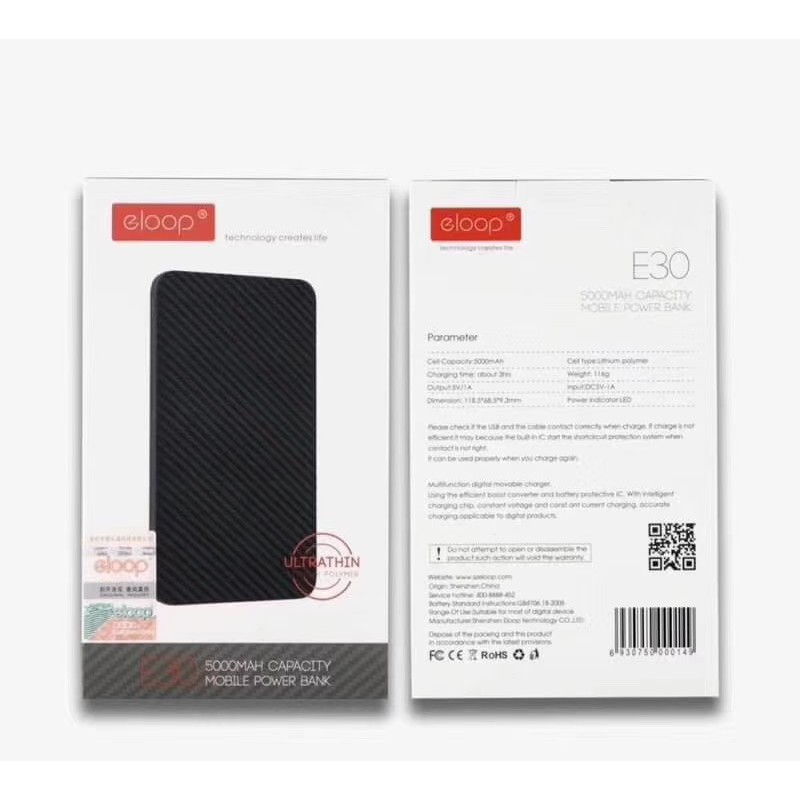 ภาพสินค้าOrsen by Eloop E30 แบตสำรอง 5000mAh ชาร์จ 2.1A แบบบางเฉียบ เบา พกง่าย USB 2 ช่องชาร์จ จากร้าน chillgadget_official_shop บน Shopee ภาพที่ 8
