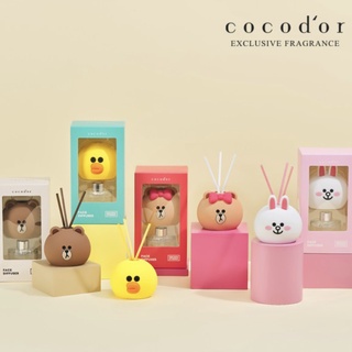 Cocodor Line Friends Face Diffuser (50 มล.) - ผ้าฝ้าย 4 แบบ น้ําหอมตกแต่งบ้าน ห้อง ของขวัญภายใน สํานักงาน ที่อยู่อาศัย สีน้ําตาล แซลลี่ โคนี่ ช็อกโกแลต