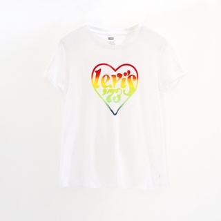 เสื้อยืดผ้าฝ้ายพิมพ์ลายขายดี สไตล์ใหม่ เสื้อ LEVIS® GRAPHIC TEE - WHITE คอกลม