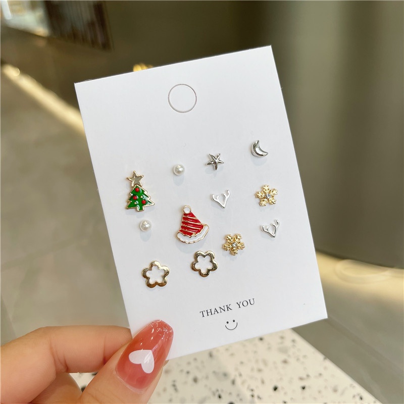 newest-gold-silver-gift-deer-heart-flower-christmas-stud-earrings-set-fashion-earrings-for-women